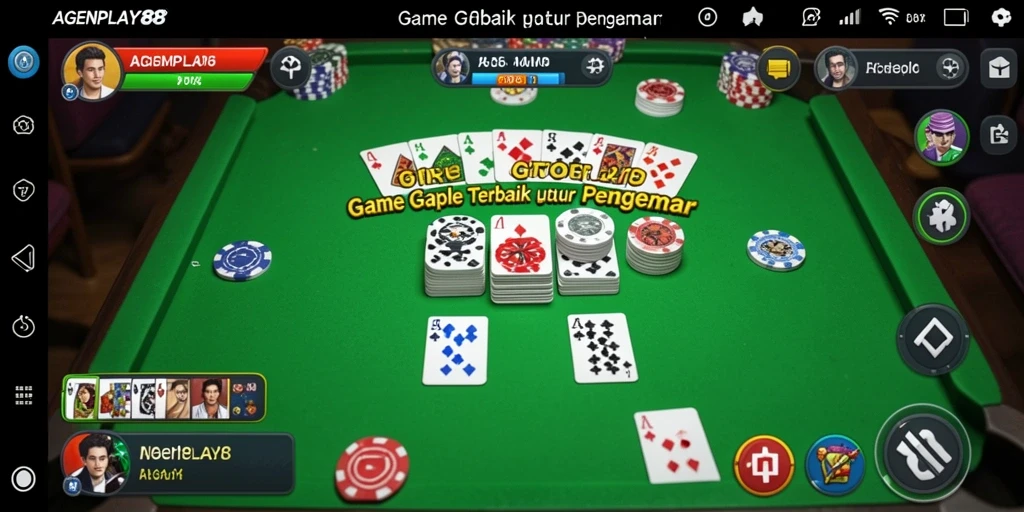Tangkapan layar AGENPLAY88 menampilkan gameplay Gaple yang seru dan interaktif.