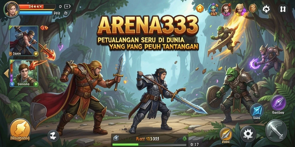 Tangkapan layar menampilkan aksi pemain dalam petualangan menegangkan di ARENA333.