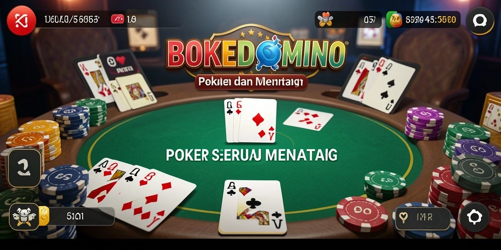 Tampilan gameplay menarik dari BOKEDOMINO yang menantang.
