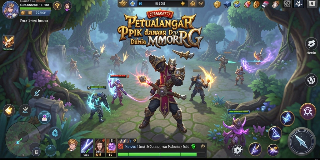 Screenshot gameplay CEMARA777 yang menampilkan petualangan seru dan pertarungan epik.