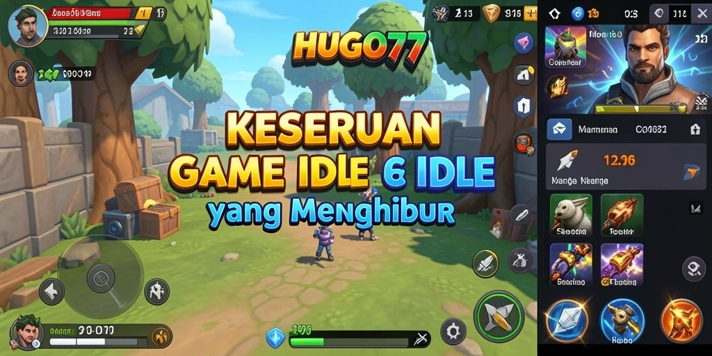 Screenshot HUGO77 menampilkan gameplay Idle yang seru dan menarik.
