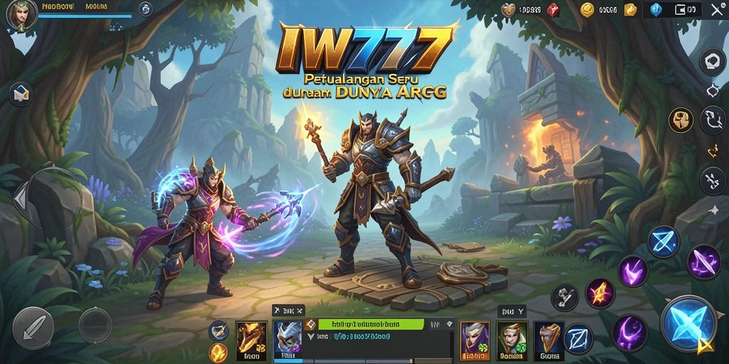 Tangkapan layar IW777 menampilkan aksi pertarungan seru dalam dunia ARPG.