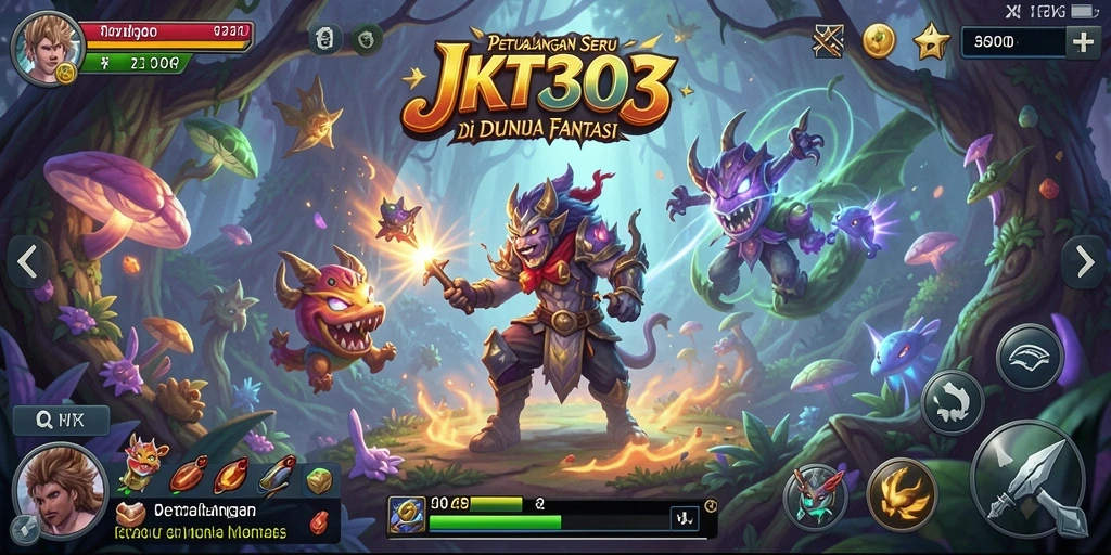 Tampilan gameplay <strong>JKT303</strong> dengan aksi petualangan yang mendebarkan.