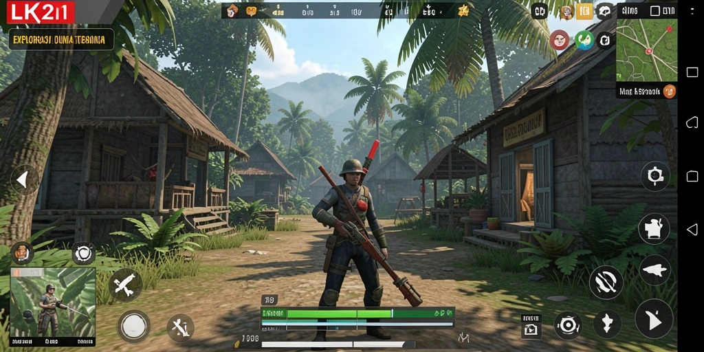 Gameplay LK21 yang menampilkan eksplorasi dunia terbuka.