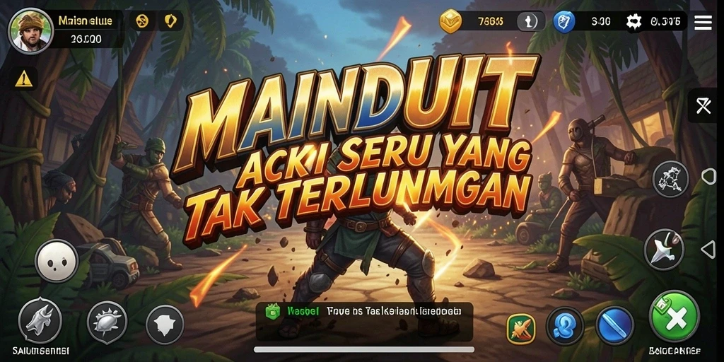Tampilan aksi mendebarkan dari gameplay MAINDUIT yang penuh tantangan.