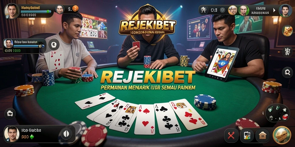 Gameplay Poker yang mendebarkan di REJEKIBET.