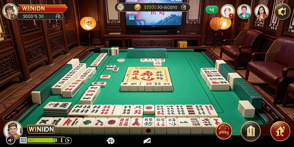 Screenshot gameplay WINIDN yang menunjukkan keseruan permainan Mahjong.